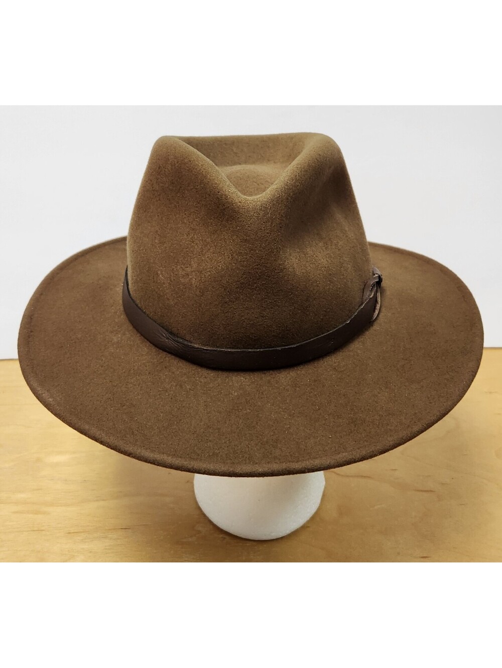 Scala Classico Wool Felt Outback Hat Brown Men's Small Crushable Fedora USA